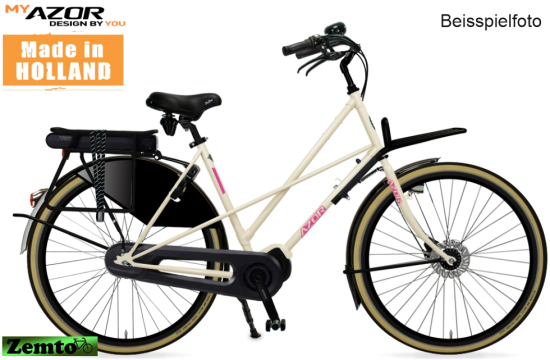 AZOR E-Bike Kreuzrahmen Unisex, Mittelmotor, 28 Zoll, 7 Gang, konfigurierbar